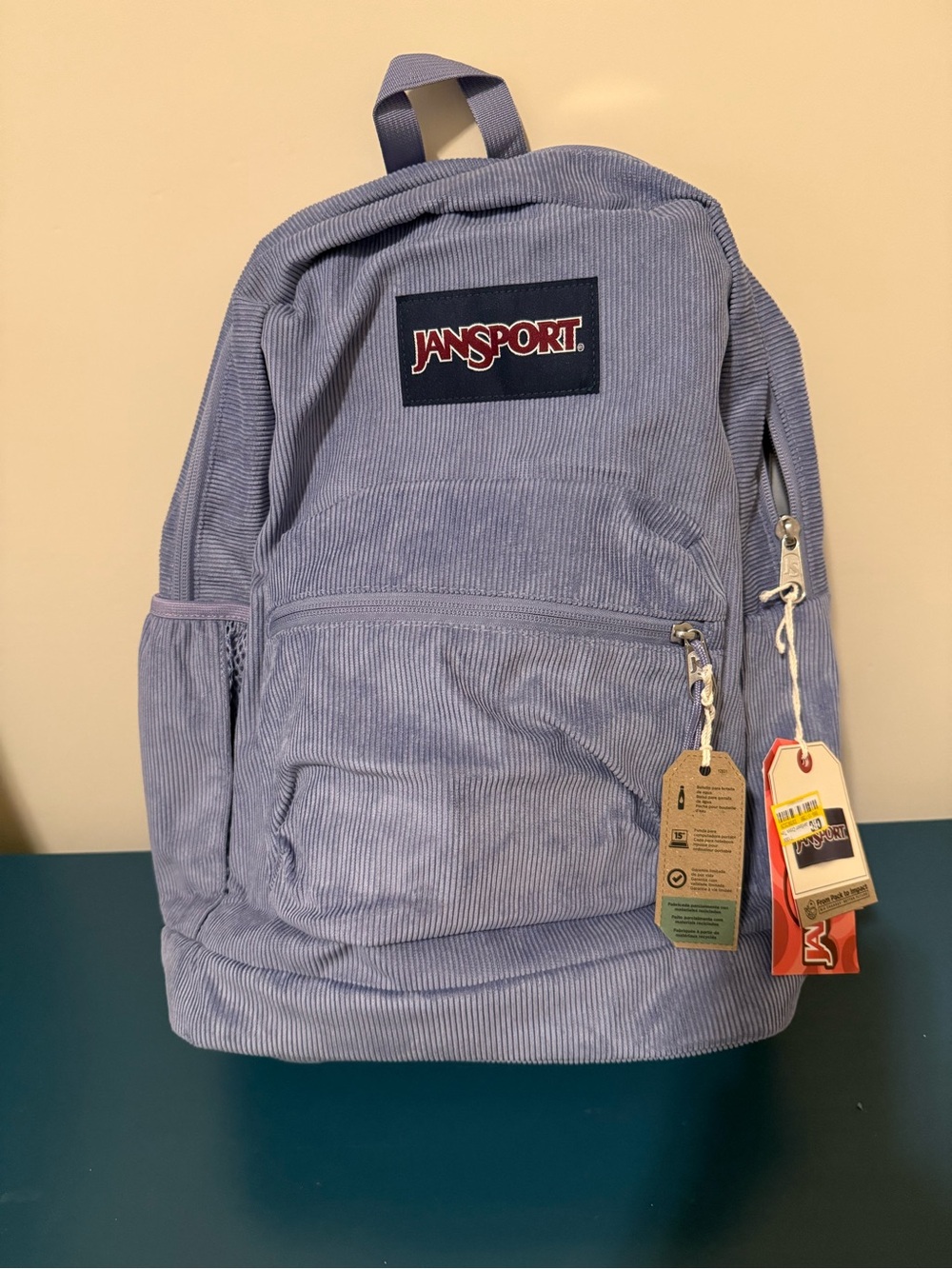 Jansport Corduroy Backpack in Light Lavender
